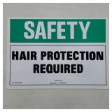 4 Safety Hair Protection Required Signs