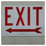 13 Exit Arrow Left Signs, Red on White