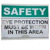 14 Safety Eye Protection Must Be Worn Sign