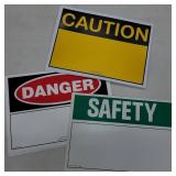 Blank Safety, Caution & Danger Sign Sheets