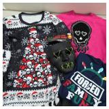 Skull Print Tops & Illumo LED Mask Assortment