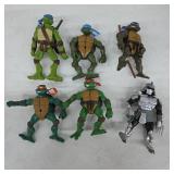 TMNT & Shredder Action Figures Assortment 1980s