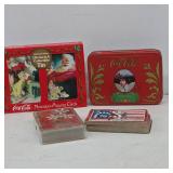 Coca-Cola Playing Cards Tins & Whitman Decks