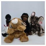 TY Beanie Babies Gorilla, Elephant, Goose & Bunny