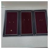 Velvet & Wood Knife Display Frames With Hardware
