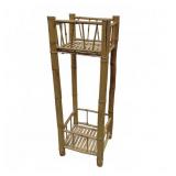 Two-Tier Bamboo Display Stand