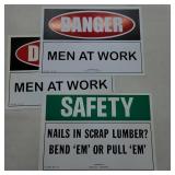 Safety & Danger Men at Work Signs