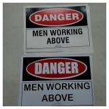 7 Danger Men Working Above Safety Signs