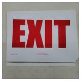24 EXIT Signs, Red on White