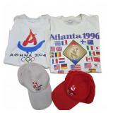 Olympic T-Shirts Athens 2004 & Atlanta 1996, Caps
