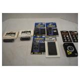Misc gutters, whistles, reed gd, batteries, tuner
