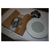 3  8' Speakers (2 white covered)