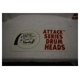 Attack series drum head metal sign