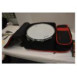 New Drum w/case, Drum Stand & Sticks