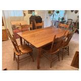 oak table and chairs