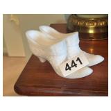 MILK GLASS SHOES