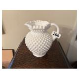 MILK GLASS HOB NAIL PITCHER
