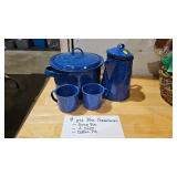 ENAMEL CUPS / COFFEE POT / SOUP POT