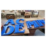 LARGE BLUE LETTERS