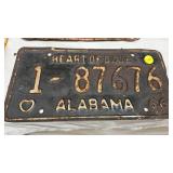 VINTAGE ALABMA LICENSE PLATE