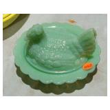 jadeite hen on nest