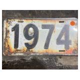 1974 METAL SIGN