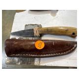 DAMASCUS KNIFE AND SHEATH