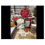 LIGHTED SNOOPY HAPPY HOLIDAYS FIGURE