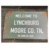 LYNCHBURG METAL SIGN
