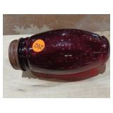 RED FINLAY GLASS JAR