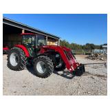 CASE IH 120C 4X4 CAB TRACTOR AND LOADER