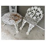 cast iron table and chair