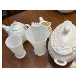 milk glass dishes