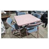 CARD TABLE AND CHAIRS