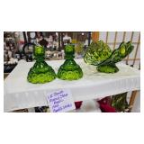 L E SMITH MOON & STARS BOWL / CANDLESTICKS