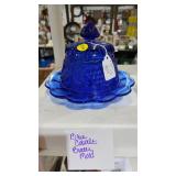 COBALT BUTTER DISH