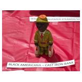 BLACK AMERICANA CAST IRON BANK