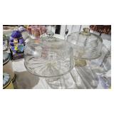 GLASS CAKE STANDS WITH LIDS