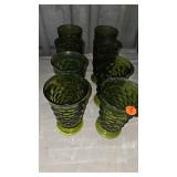 GREEN DRINKING GLASSES