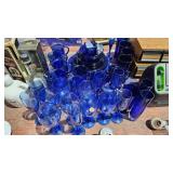 COBALT BLUE GLASSES LOT