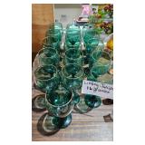 LIBBEY GREEN GLASSES