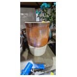 STONEWARE CROCK JUG WITH HANDLE