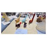 FENTON GLASS BIRD AND CAT