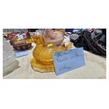 FENTON DUCK ON GLASS