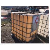 • PLASTIC TOTE W METAL CAGE