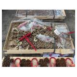 APPROX. (10) THREE EIGHTH”X20’ CHAINS AND (5) RATCHET BINDERS