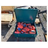 METAL BOX OF (24) RATCHET STRAPS