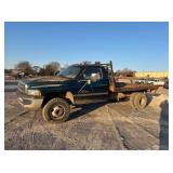 1995 DODGE 3500 4X4 FLATBED DIESEL TRUCK