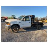2001 FORD F-350 FLATBED DIESEL 4X4 TRUCK