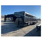 CIRCLE W 32’X6’8” GOOSENECK CATTLE TRAILER